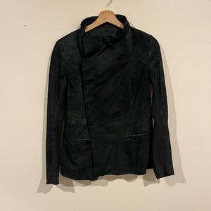 Rick Owens Black Lamb Leather Jacket